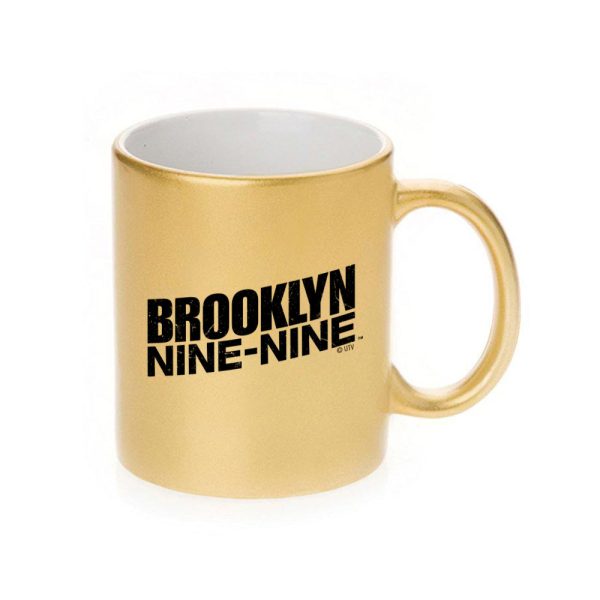 Brooklyn Nine-Nine Logo 11 oz Gold Metallic Mug For Discount - Image 2