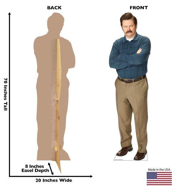 Parks and Recreation Ron Swanson Cardboard Cutout Standee Online Sale - Image 2