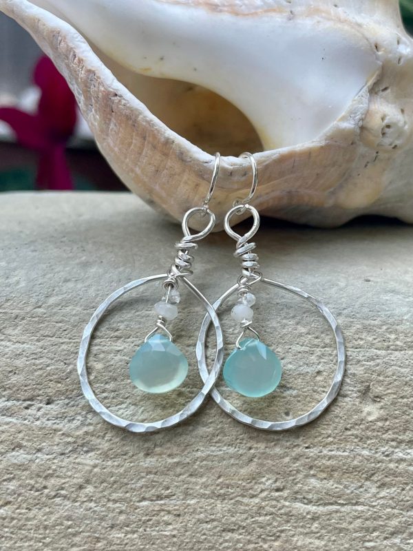Beach Girl Chalcedony Earrings Sale - Image 4