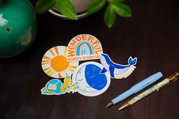 Whale Santa Barbara Sticker Online - Image 2