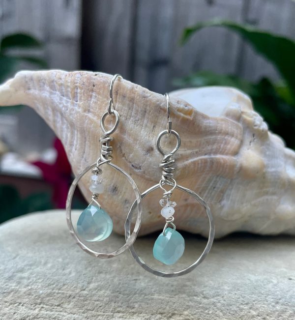 Beach Girl Chalcedony Earrings Sale
