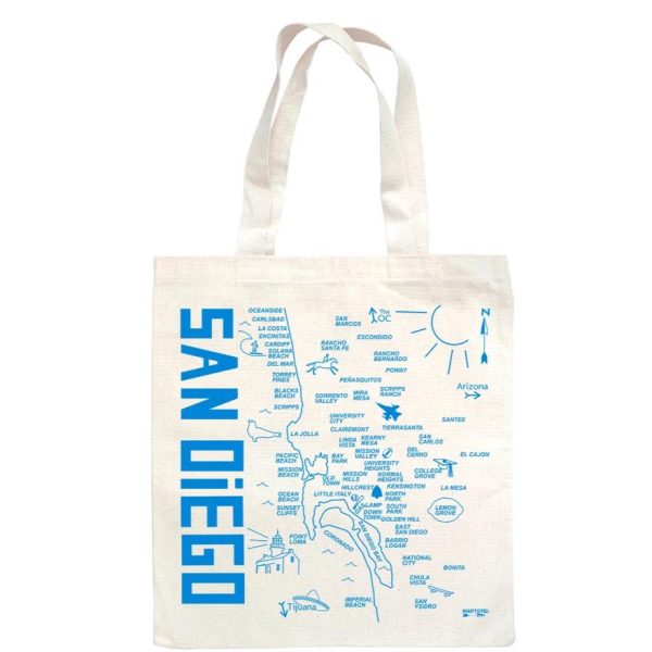 San Diego Map Tote Online Hot Sale