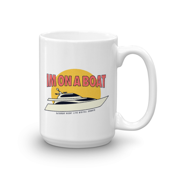 Saturday Night Live I m on a Boat White Mug Sale