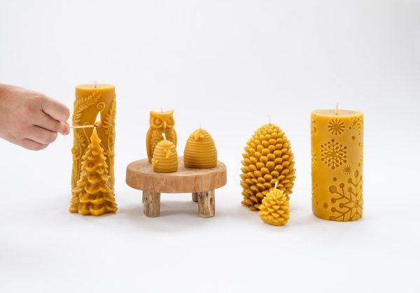 Pine Cone Beeswax Candles - Small Hot on Sale - Image 3