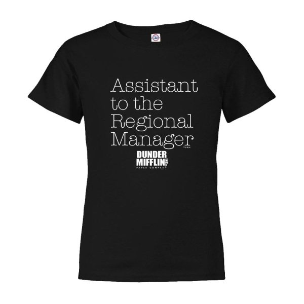 The Office Regional Mgr Asst. Regional Mgr Kids Short Sleeve T-Shirt Online Sale - Image 5