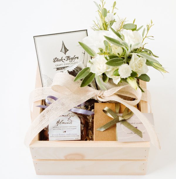 Chocolate Gift Box with Flowers Online