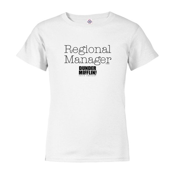 The Office Regional Mgr Asst. Regional Mgr Kids Short Sleeve T-Shirt Online Sale