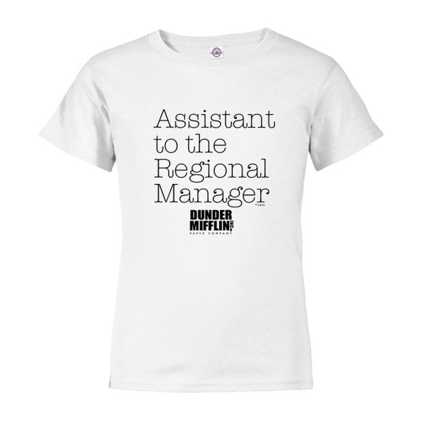 The Office Regional Mgr Asst. Regional Mgr Kids Short Sleeve T-Shirt Online Sale - Image 2