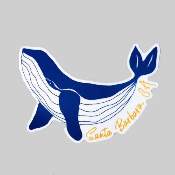 Whale Santa Barbara Sticker Online