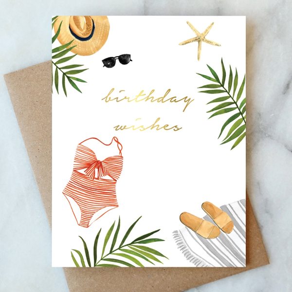 Beachy Birthday Wishes Card Discount - Image 2