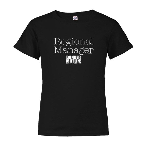 The Office Regional Mgr Asst. Regional Mgr Kids Short Sleeve T-Shirt Online Sale - Image 3