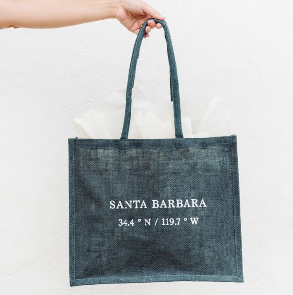 WS | Santa Barbara Coordinates Jute Tote - Blue Online